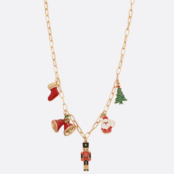 CHRISTMAS CHARMS OVAL LINK NECKLACE