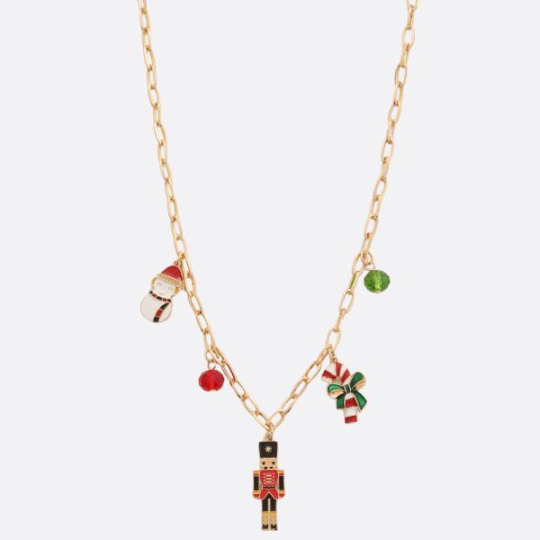 CHRISTMAS CHARMS OVAL LINK NECKLACE