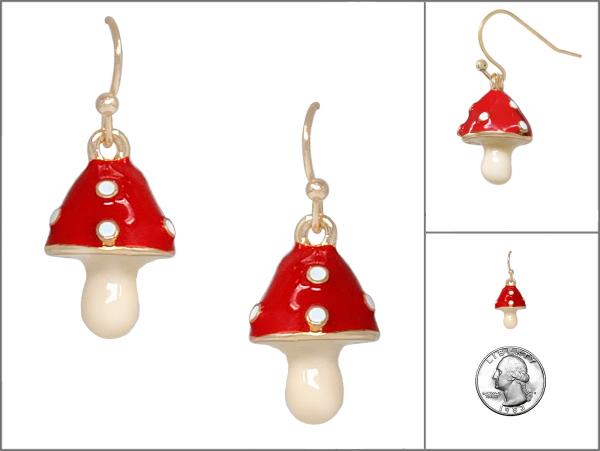 MUSHROOM DANGLE EARRING