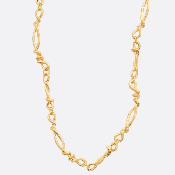 SODAJO WIRE LINK METAL GOLD DIPPED NECKLACE