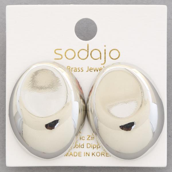 SODAJO ROUND METAL GOLD DIPPED EARRING