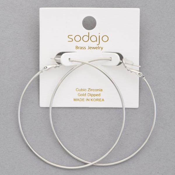 SODAJO GOLD DIPPED HOOP EARRING