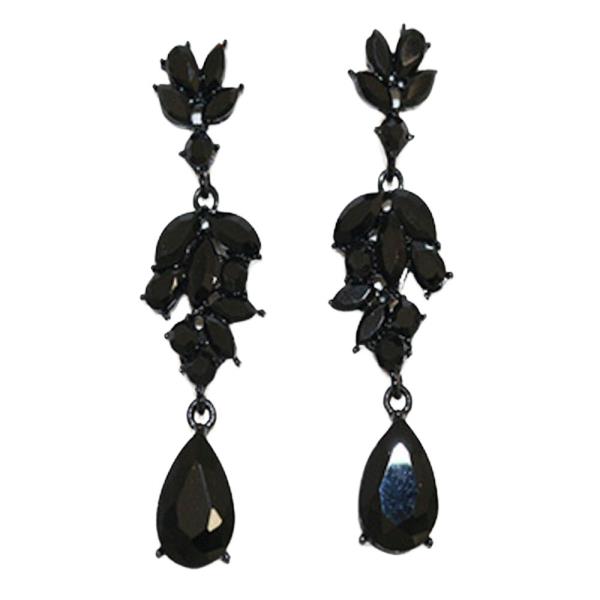 CRYSTAL STONE TEARDROP DANGLE EARRING