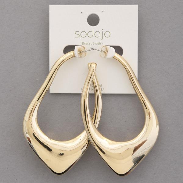 SODAJO METAL GOLD DIPPED EARRING