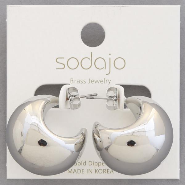 SODAJO PUFFY METAL GOLD DIPPED EARRING