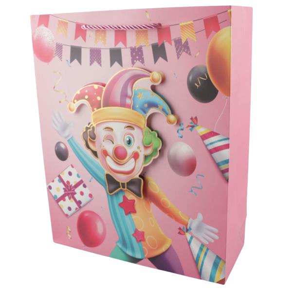 PIERROT BIRTHDAY GIFT PAPER BAG (12 UNITS)