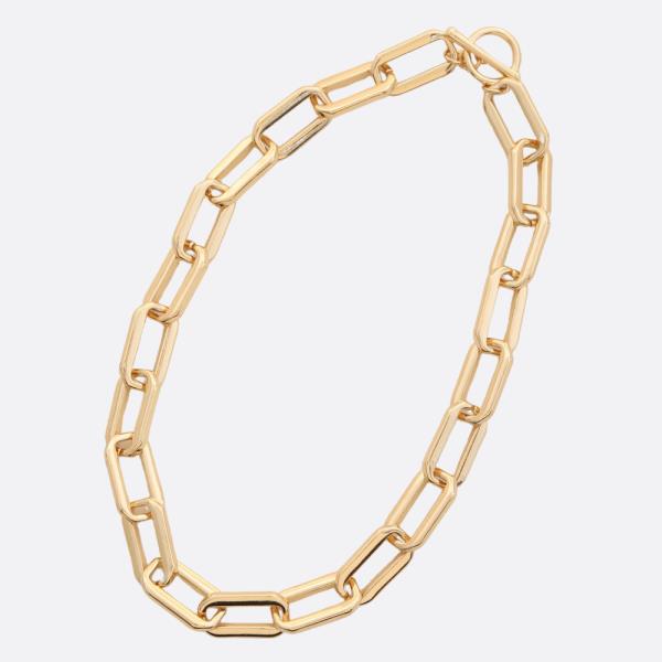 SODAJO OVAL LINK GOLD DIPPED NECKLACE