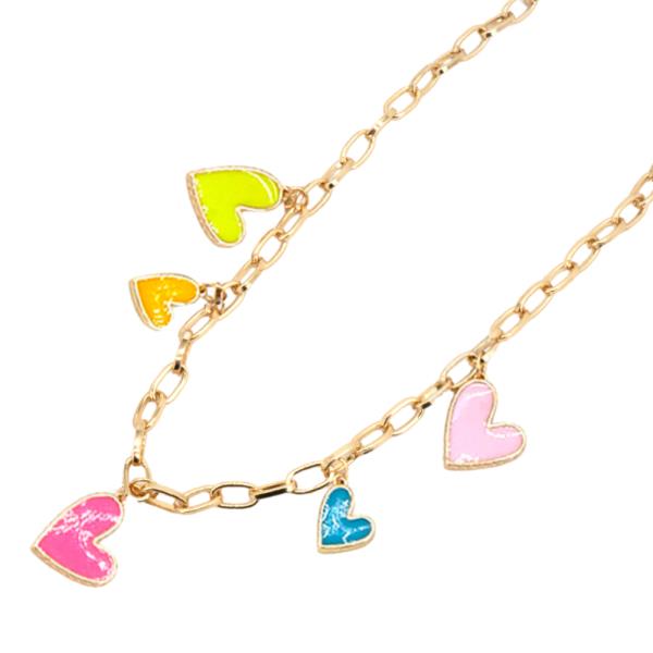 HEART CHARM LINK NECKLACE