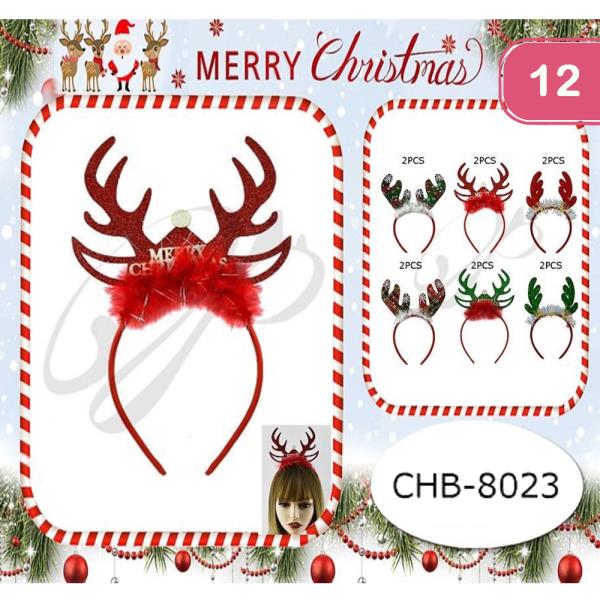 CHRISTMAS REINDEER ANTLERS HEADBAND   (12 UNITS)