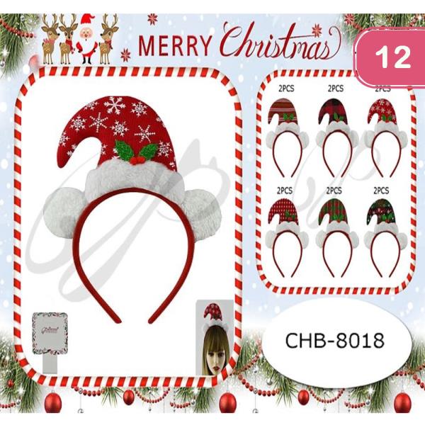 CHRISTMAS HAT HEADBAND (12 UNITS)