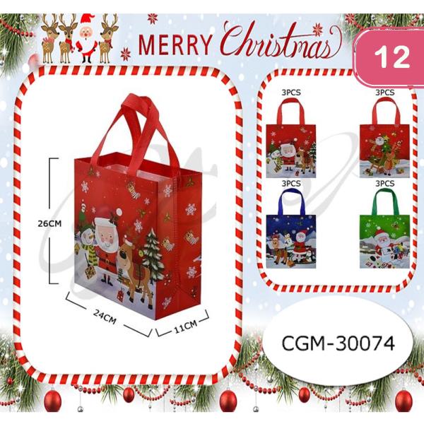 CHRISTMAS REUSABLE GIFT BAG (12 UNITS)