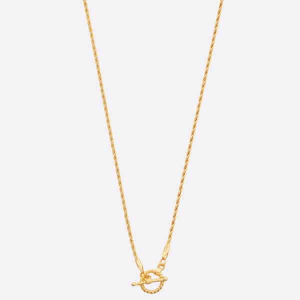 SODAJO ROPE LINK TOGGLE CLASP GOLD DIPPED NECKLACE