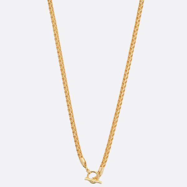 SODAJO TOGGLE CLASP METAL GOLD DIPPED NECKLACE