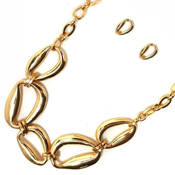 OVAL LINK METAL NECKLACE