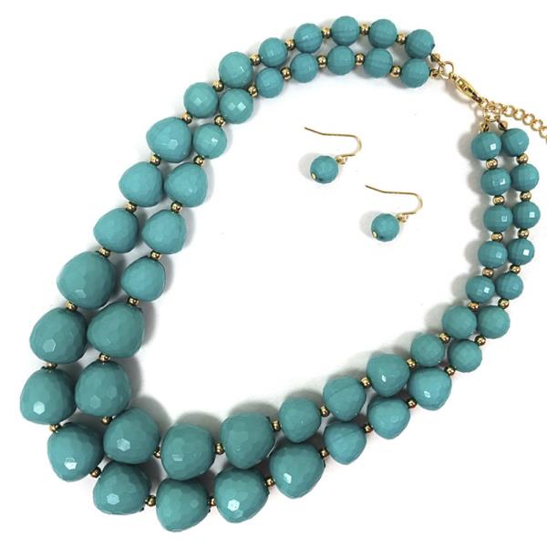 BEADED LAYERED NECKLACE