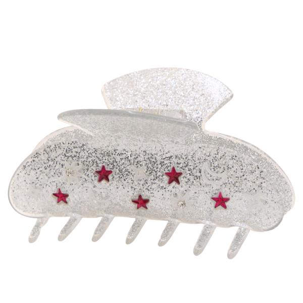 GLITTER STAR MOON CLAW HAIR CLIP