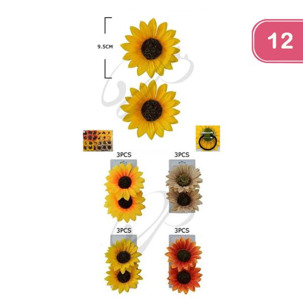 FLOWER HAIR TIE (12 UNITS)