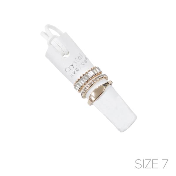 BAGUETTE RING 3PC