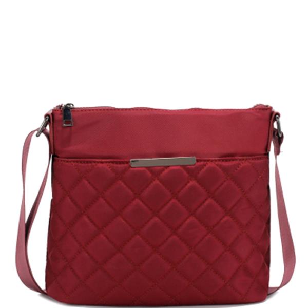 QUILTED ZIPPER CROSSBODY BAG