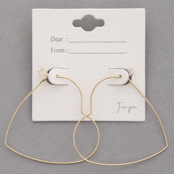 THIN HEART SHAPE METAL EARRING