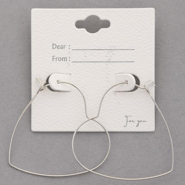 THIN HEART SHAPE METAL EARRING