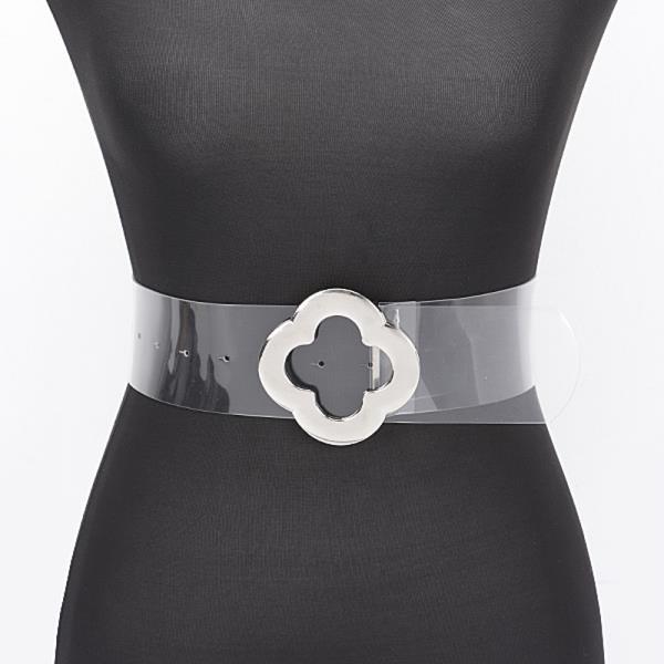 METAL BUCKLE CLEAR BELT