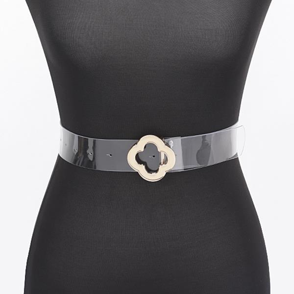 METAL BUCKLE CLEAR BELT