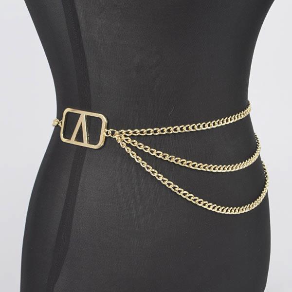 MULTI LAYERED METAL PLUS SIZE CHAIN BELT