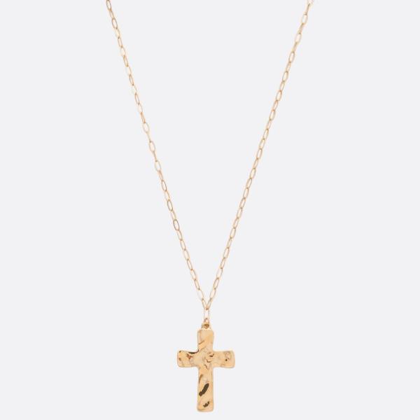 CROSS PENDANT METAL NECKLACE