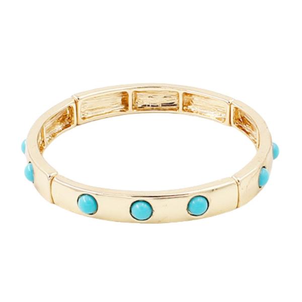 PEARL BEAD METAL BAR BRACELET