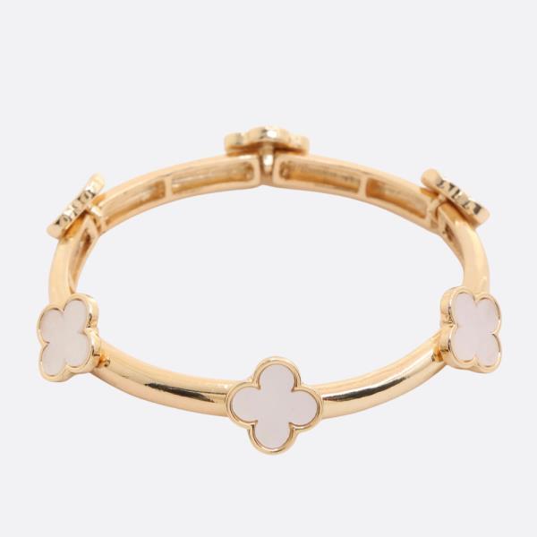 CLOVER CHARM METAL BRACELET