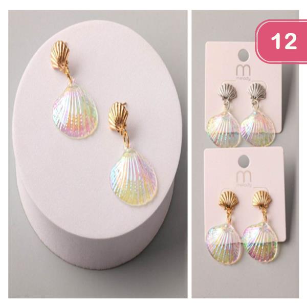 AB SHELL DROP EARRING (12 UNITS)