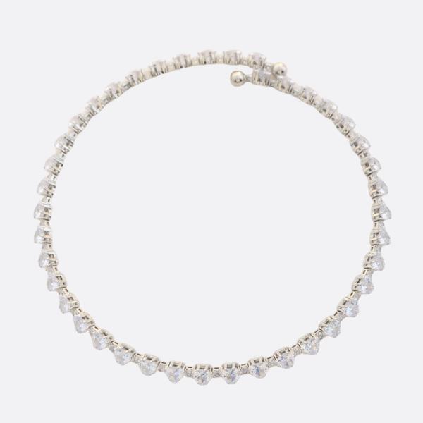 RHINESTONE METAL CHOKER NECKLACE