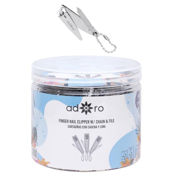 ADORO 72PCS FINGER NAIL CLIPPER W CHAIN AND FILE SET