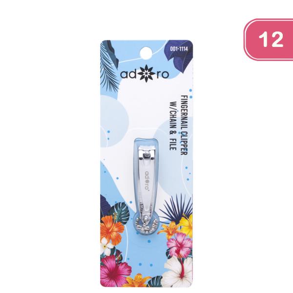 ADORO FINGERNAIL CLIPPER W CHAIN AND FILE (12 UNITS)