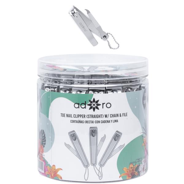 ADORO 36PCS TOE NAIL CLIPPER STRAIGHT W CHAIN AND FILE SET