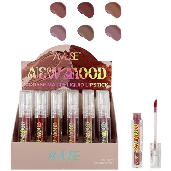 AMUSE NEW MOOD MOUSSE MATTE TINTE EFFECT LIQUID LIPSTICK (24 UNITS)