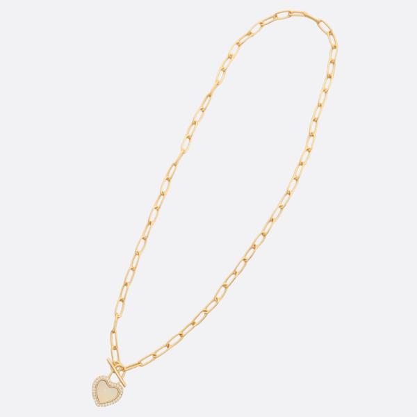 SODAJO HEART LOCK TOGGLE CLASP GOLD DIPPED NECKLACE