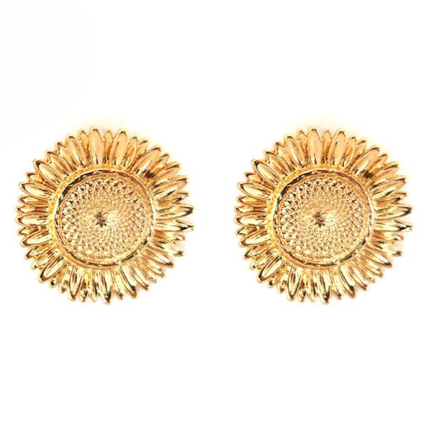 SUNFLOWER METAL EARRING