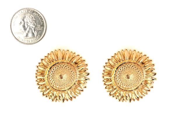 SUNFLOWER METAL EARRING