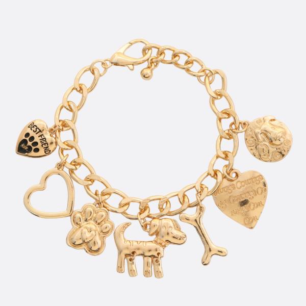 DOG MULTI CHARM METAL BRACELET