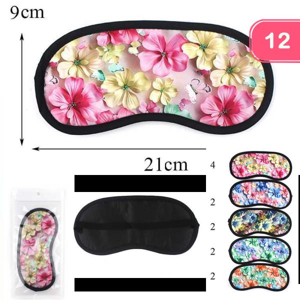 FLOWER SLEEP EYE MASK (12 UNITS)