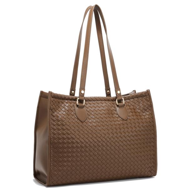 STYLISH WOVEN TEXTURE TOTE BAG