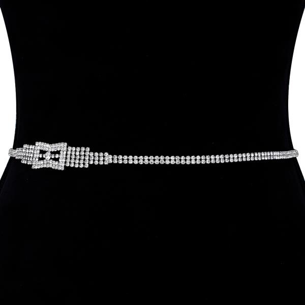 RHINESTONE DESIGN HOOK BELT