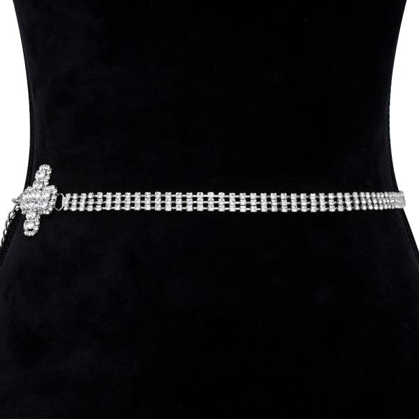 RHINESTONE FASHION SIDE HOOK BELT