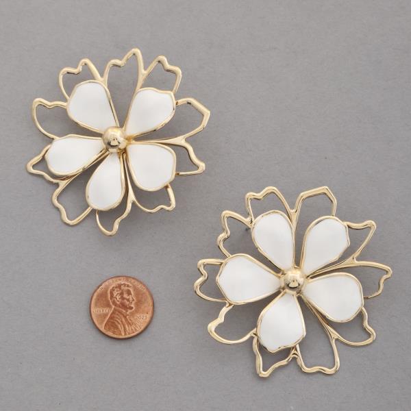 DOUBLE FLOWER EARRING