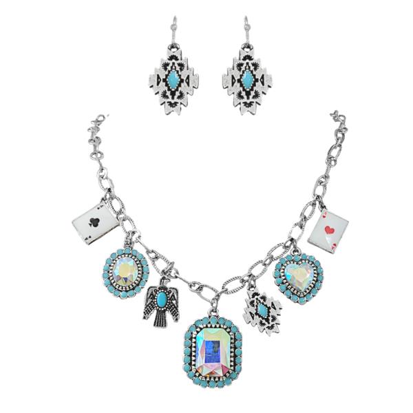 WESTERN STYLE MULTI CHARM NECKLACE