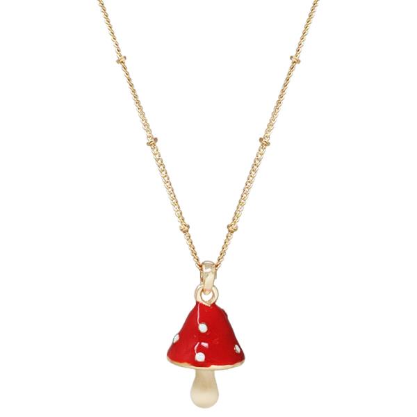 MUSHROOM PENDANT NECKLACE