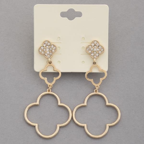 TRIPLE CLOVER DANGLE EARRING