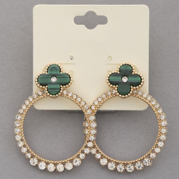 CLOVER ROUND METAL EARRING